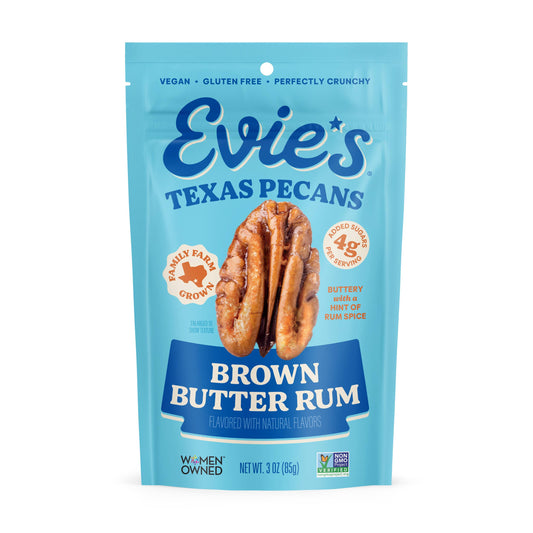 Evie’s Brown Butter Rum Candied Pecans